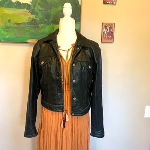 Badass VTG black leather jacket